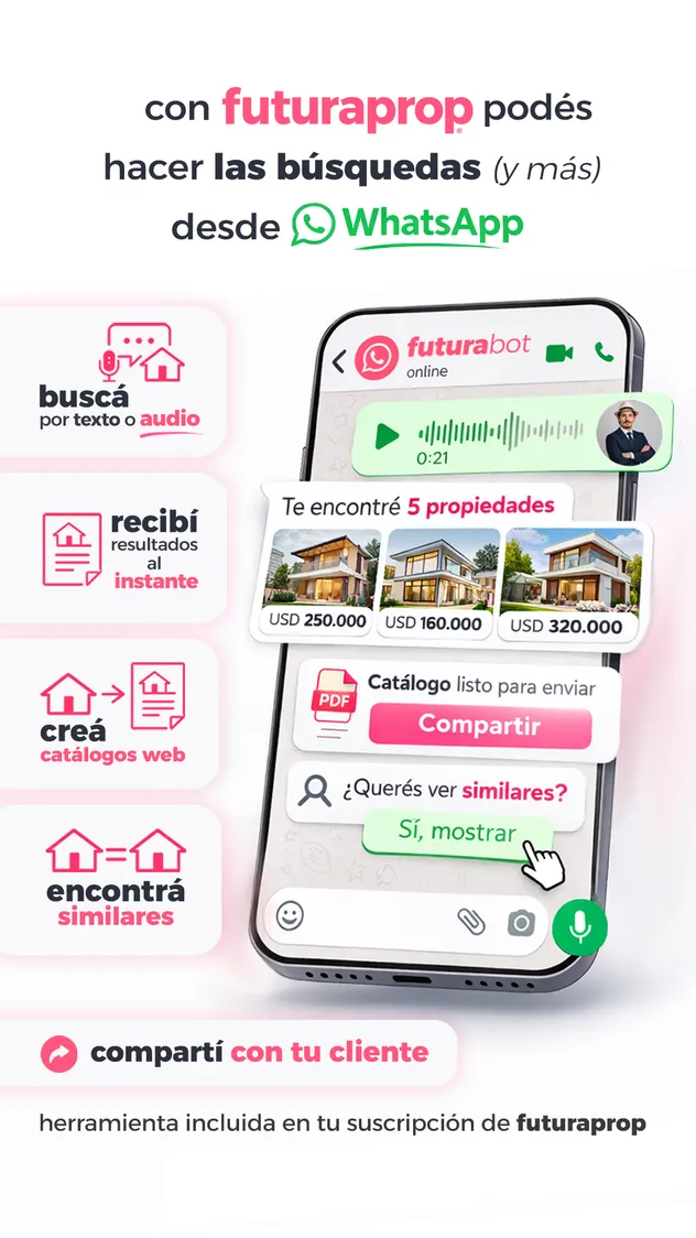 Integración de bot de WhatsApp para gestionar propiedades